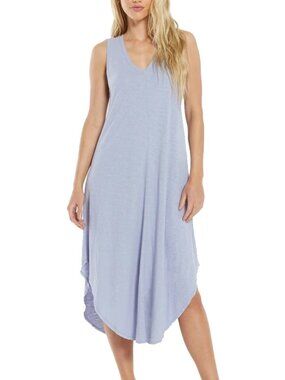 Z Supply  Reverie Midi Dress Medium Lavender Grey Cotton NEW